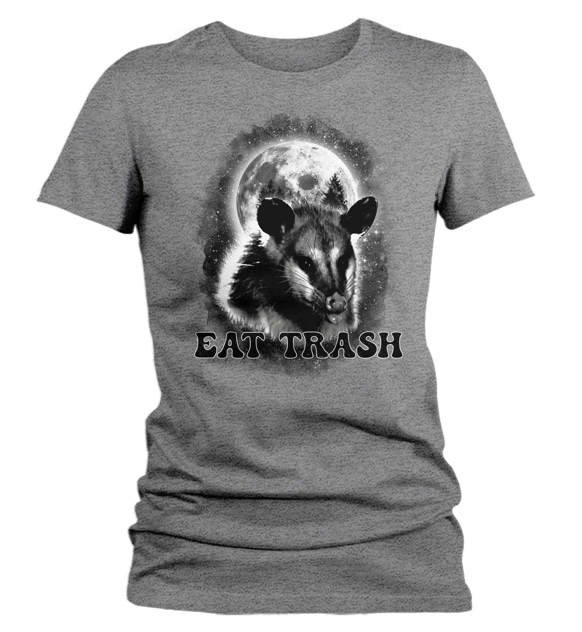 Women's Funny Opossum Shirt Eat Trash T Shirt Marsupial Tee Posum Possum Grunge Gothic Goth Humo