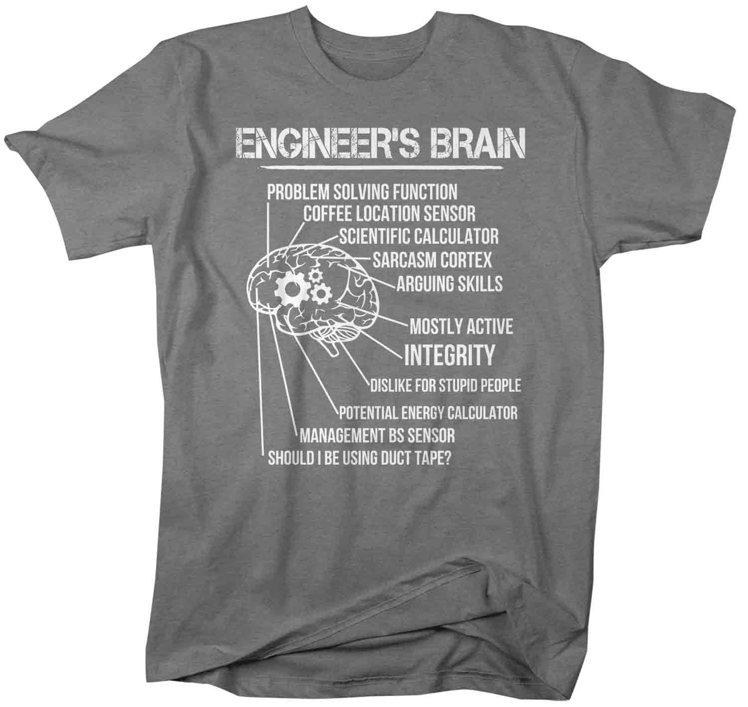 Men's Funny Engineer T Shirt Engineering Shirts Engineer Brain T Shirt Shirts By Sarah