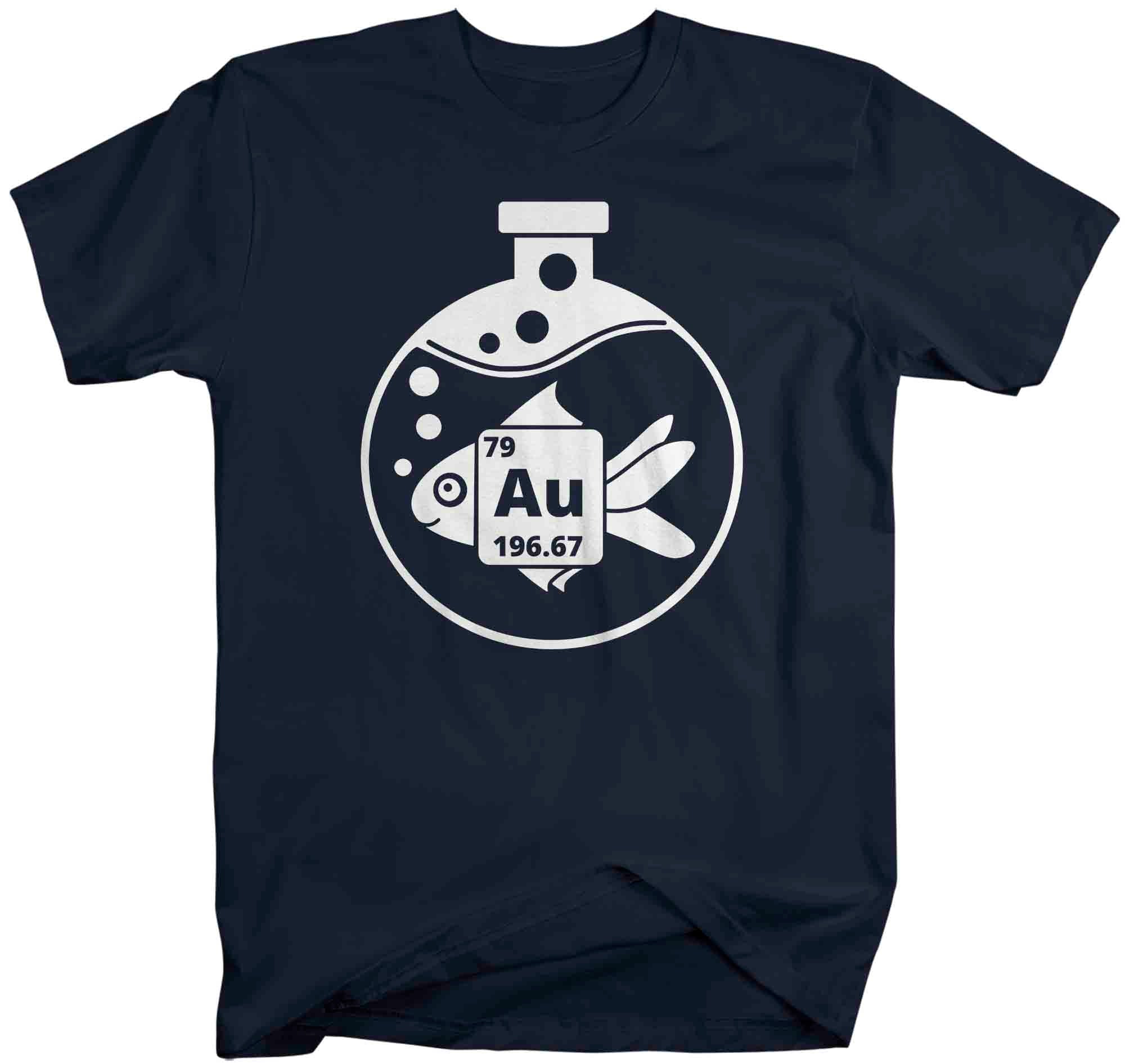 Men's Funny Science T Shirt Goldfish Shirt Periodic Table T 