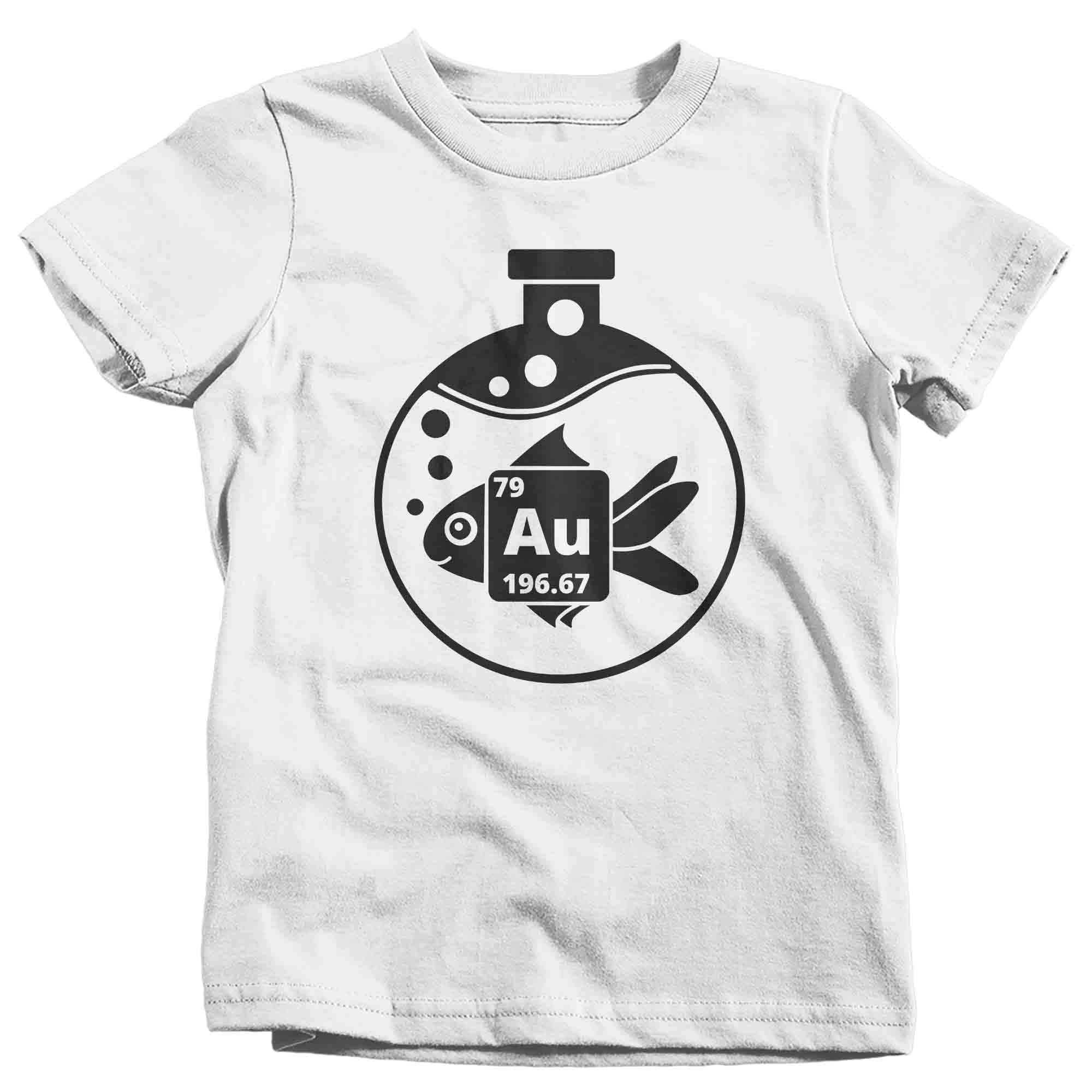 Kids Funny Science T Shirt Goldfish Shirt Periodic Table T Shirt Chemistry Shirts Youth Chemist Teac