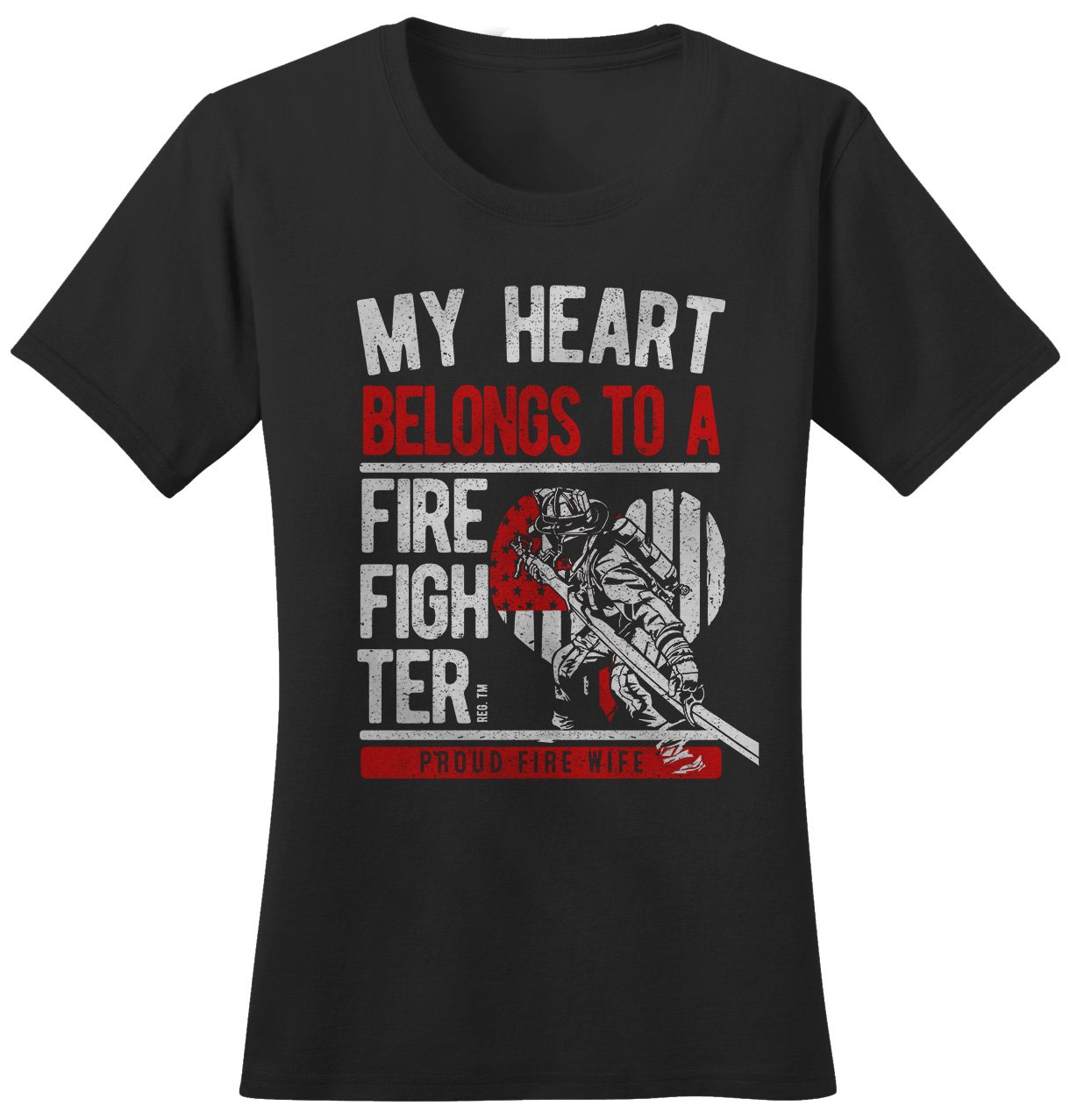 Shirts By Sarah Women S Fire Wife T Shirt Heart Belongs To