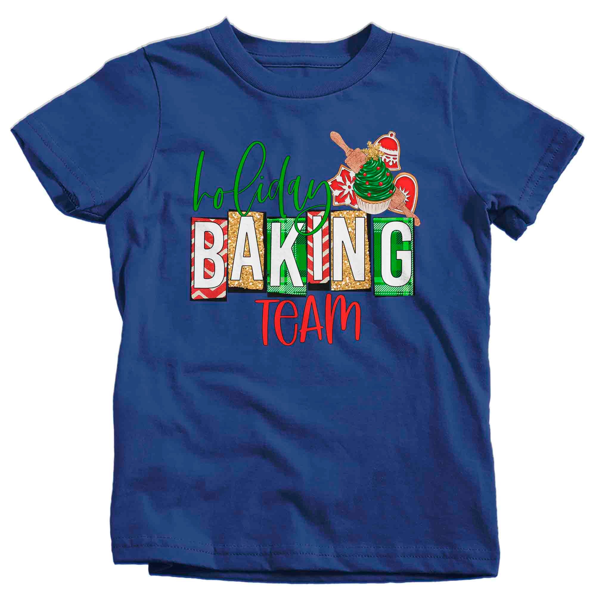 Kids Christmas T Shirt Holiday Baking Team Matching Xmas TShirts