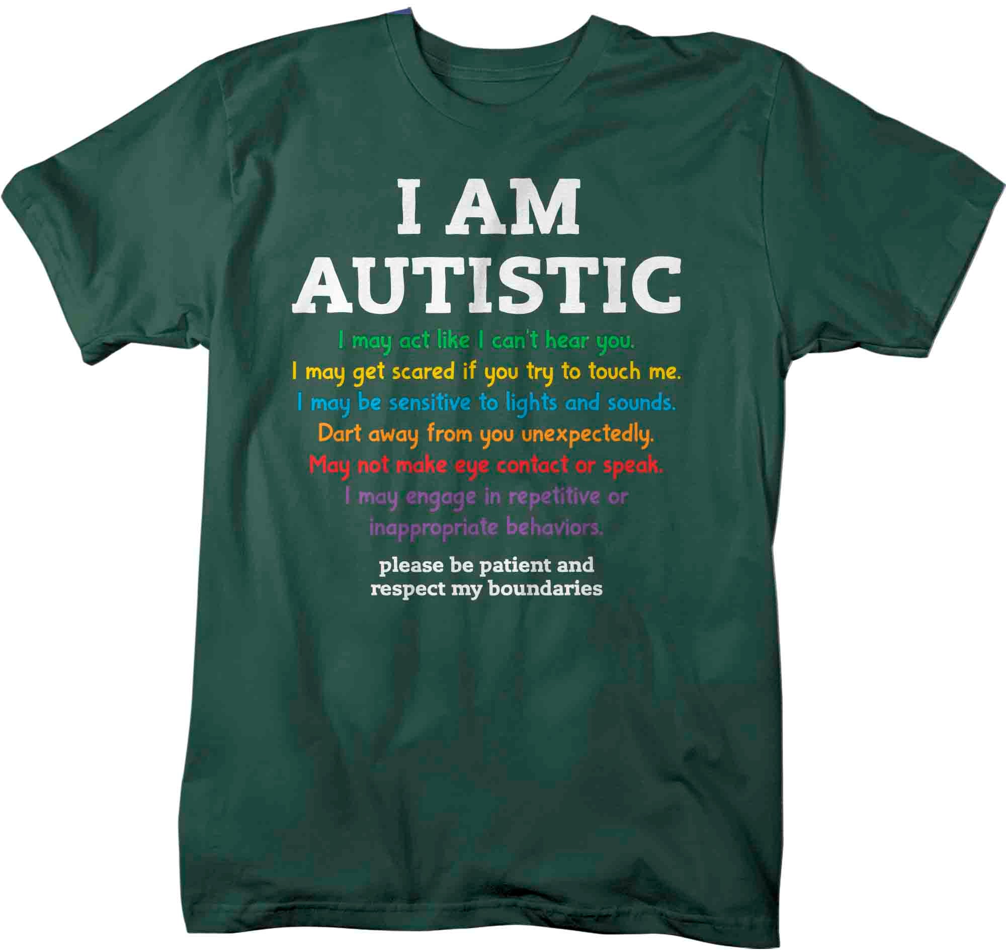 Men's Autism T Shirt I Am Autistic Shirt Awareness T-Shirt Spectrum Disorder TShirt Autistic ASD