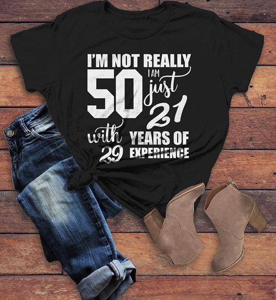 womans 50th birthday shirts