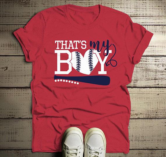 Men S Baseball T Shirt That S My Boy Shirts Baseball Mom Tee Son Tshir Shirts By Sarah