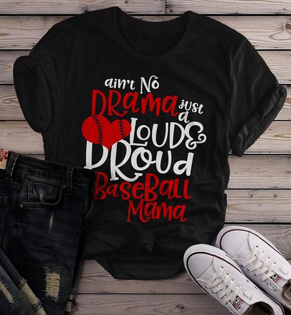 funny baseball mom shirts