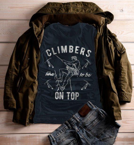 Women's Funny Climbers T Shirt Rock Climbing Shirts Like It 