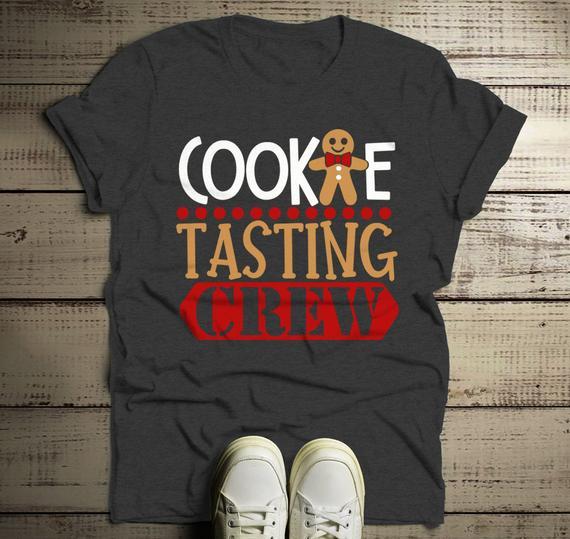 Men's Christmas T Shirt Cookie Tasting Crew Matching Xmas Sh