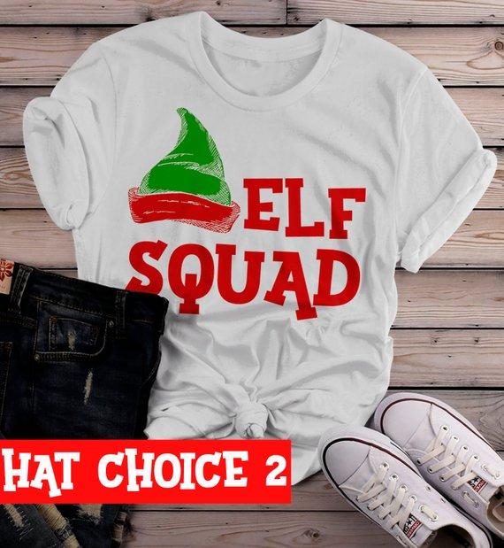 Women's Elf Shirt Elf Outfit Christmas Shirt Elf Hat Tee Elf