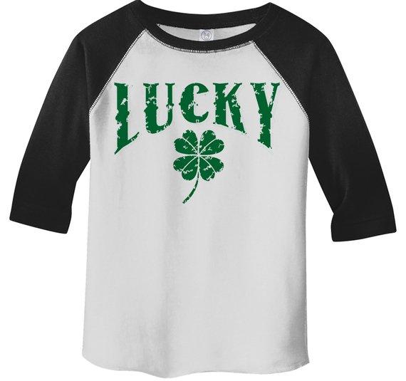Kids Lucky T Shirt St. Patrick's Day Grunge Shirt Toddler Sh