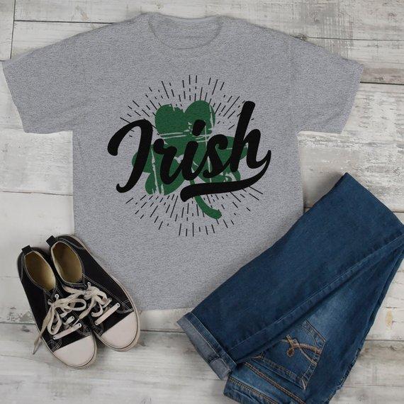 Kids Irish T Shirt Vintage Clover Shirts Shamrock Graphic Tee To