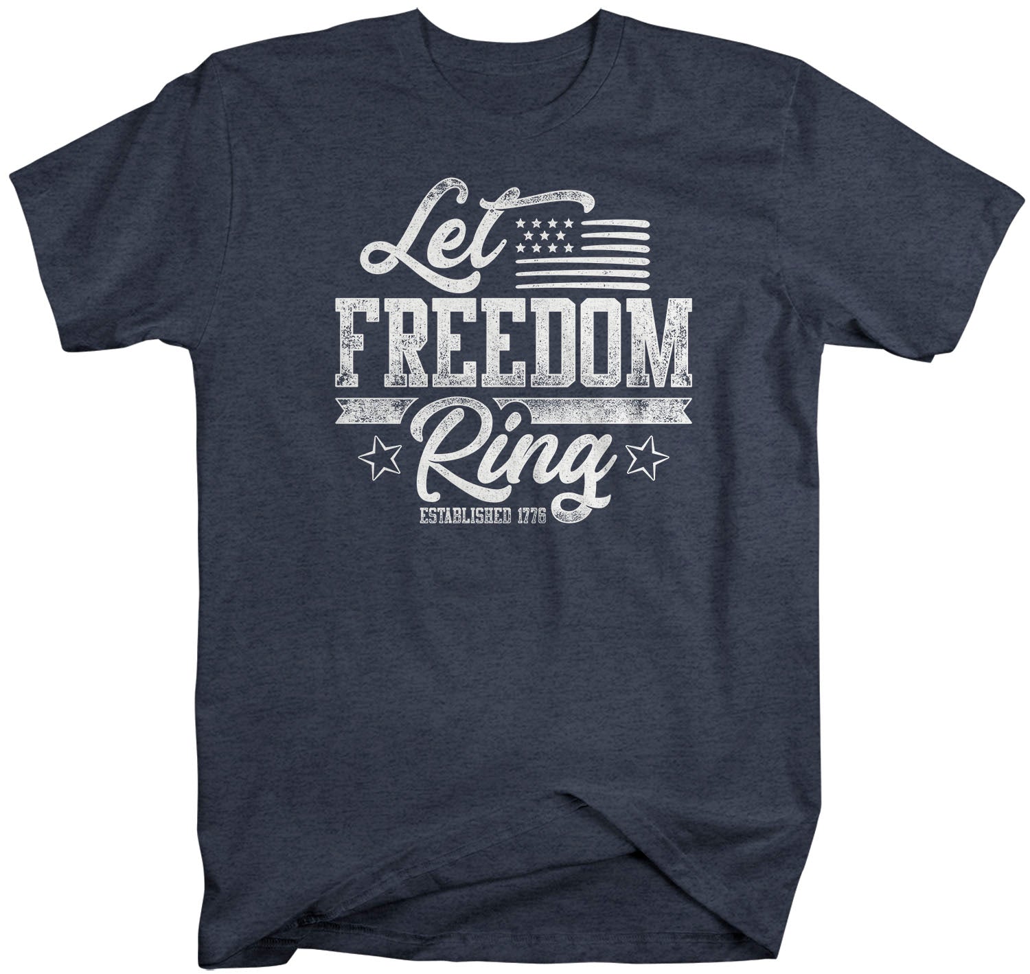Men's Let Freedom Ring T Shirt Flag Shirt USA Patriotic TShirt Stars Stripes Tee Unisex Men 4th 