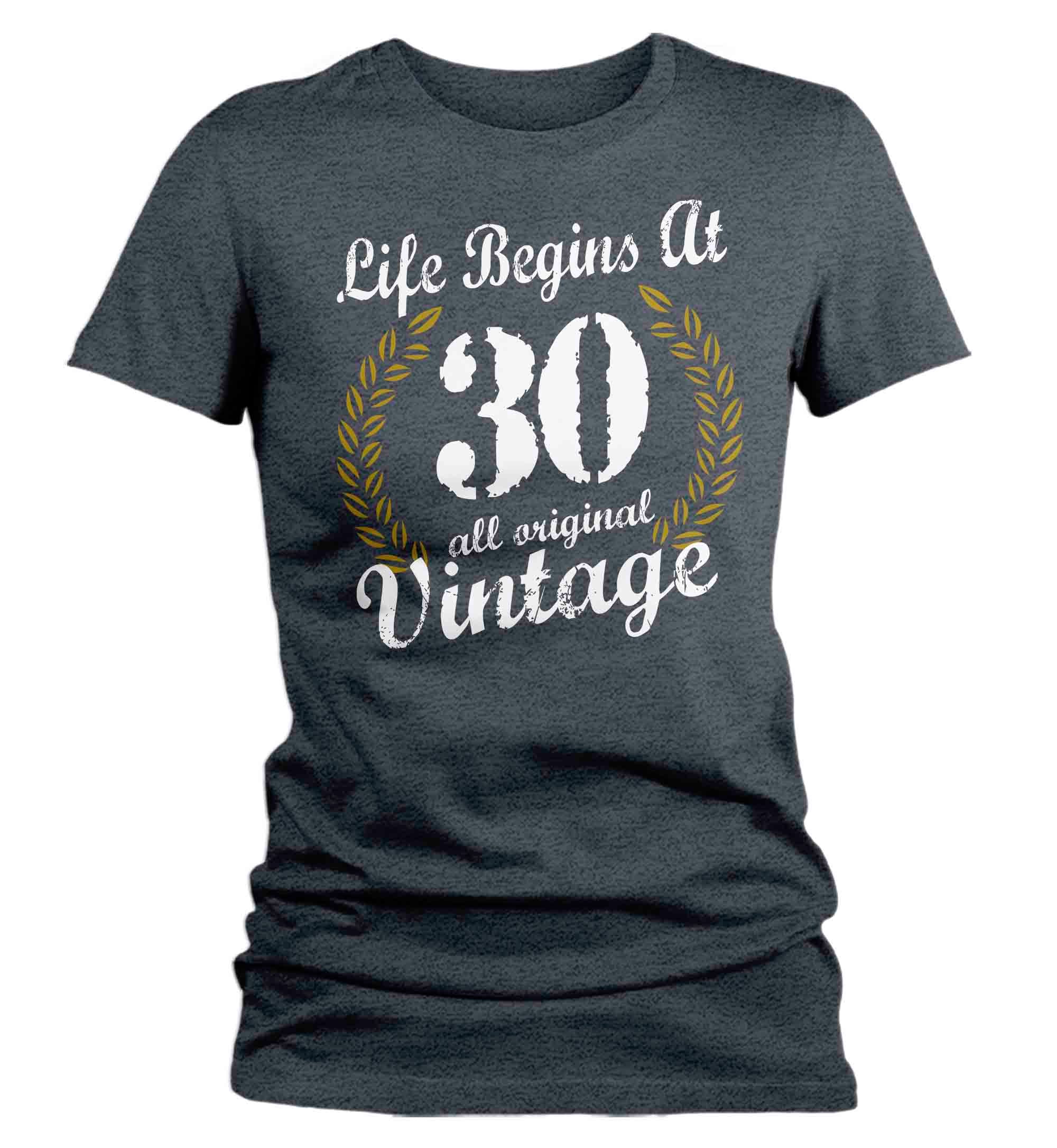 Women's 30th Birthday T Shirt Begins At Shirts Bi | Shirts By Sarah