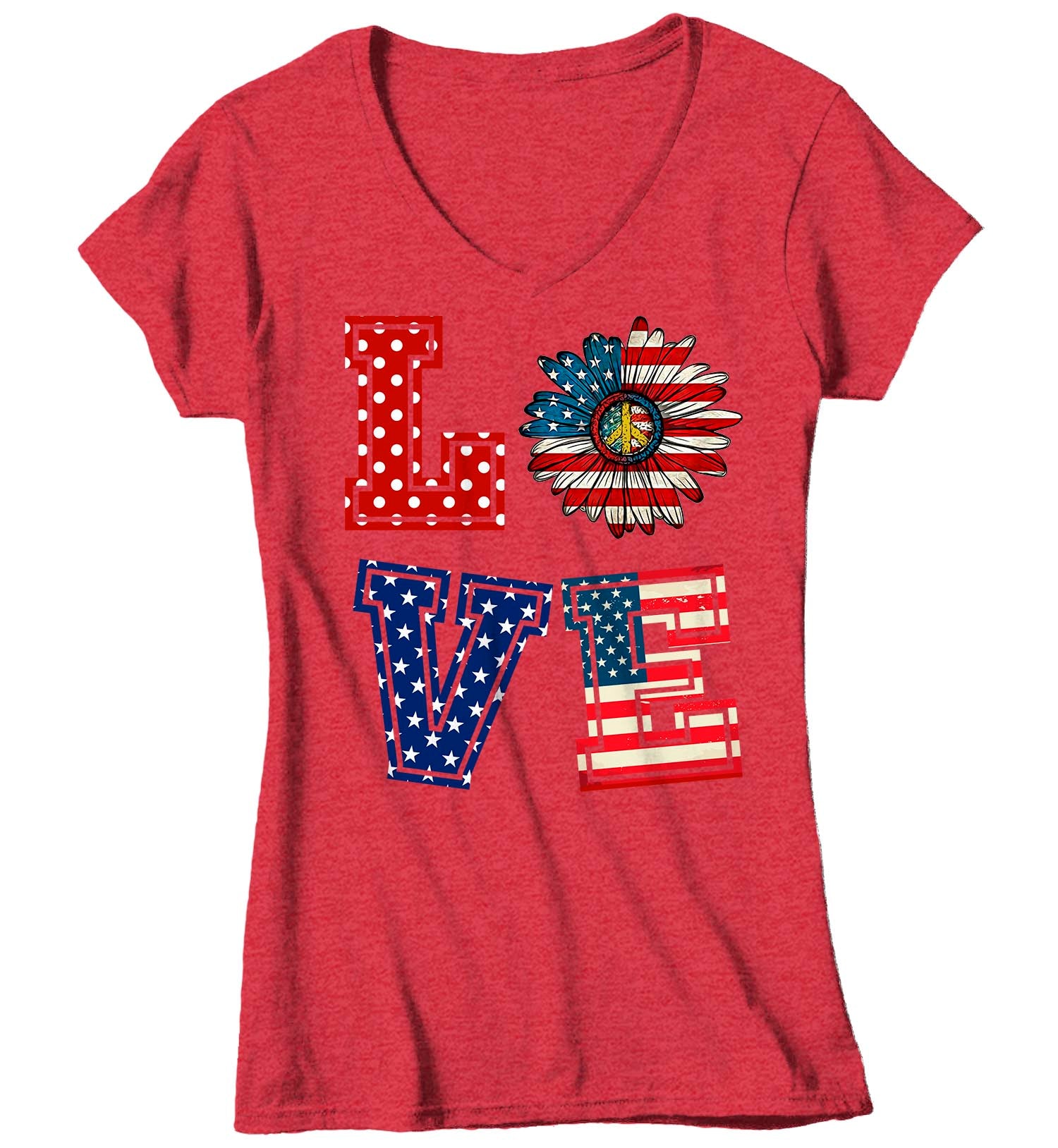 4th of july v neck t shirt