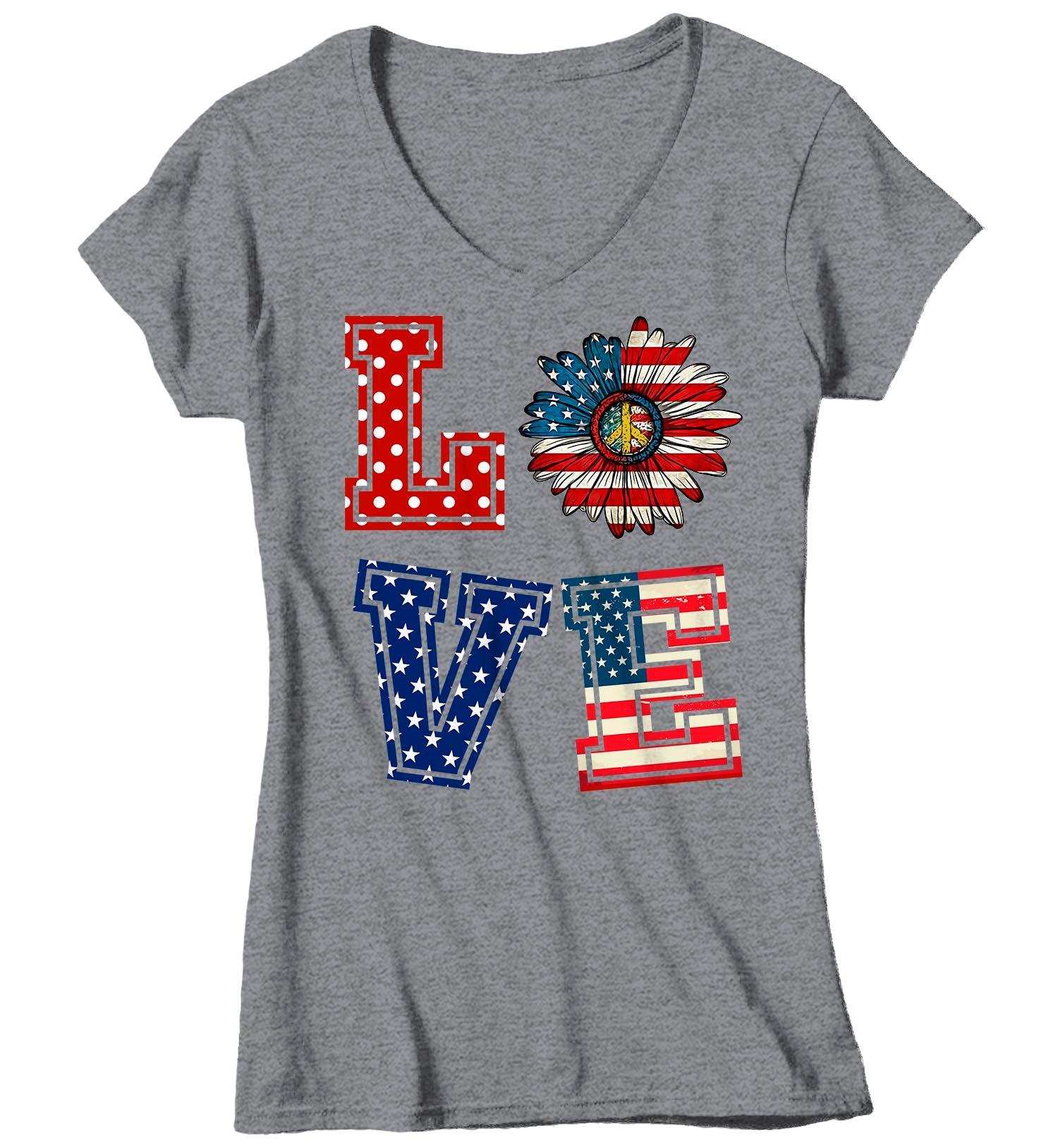 4th of july v neck t shirt