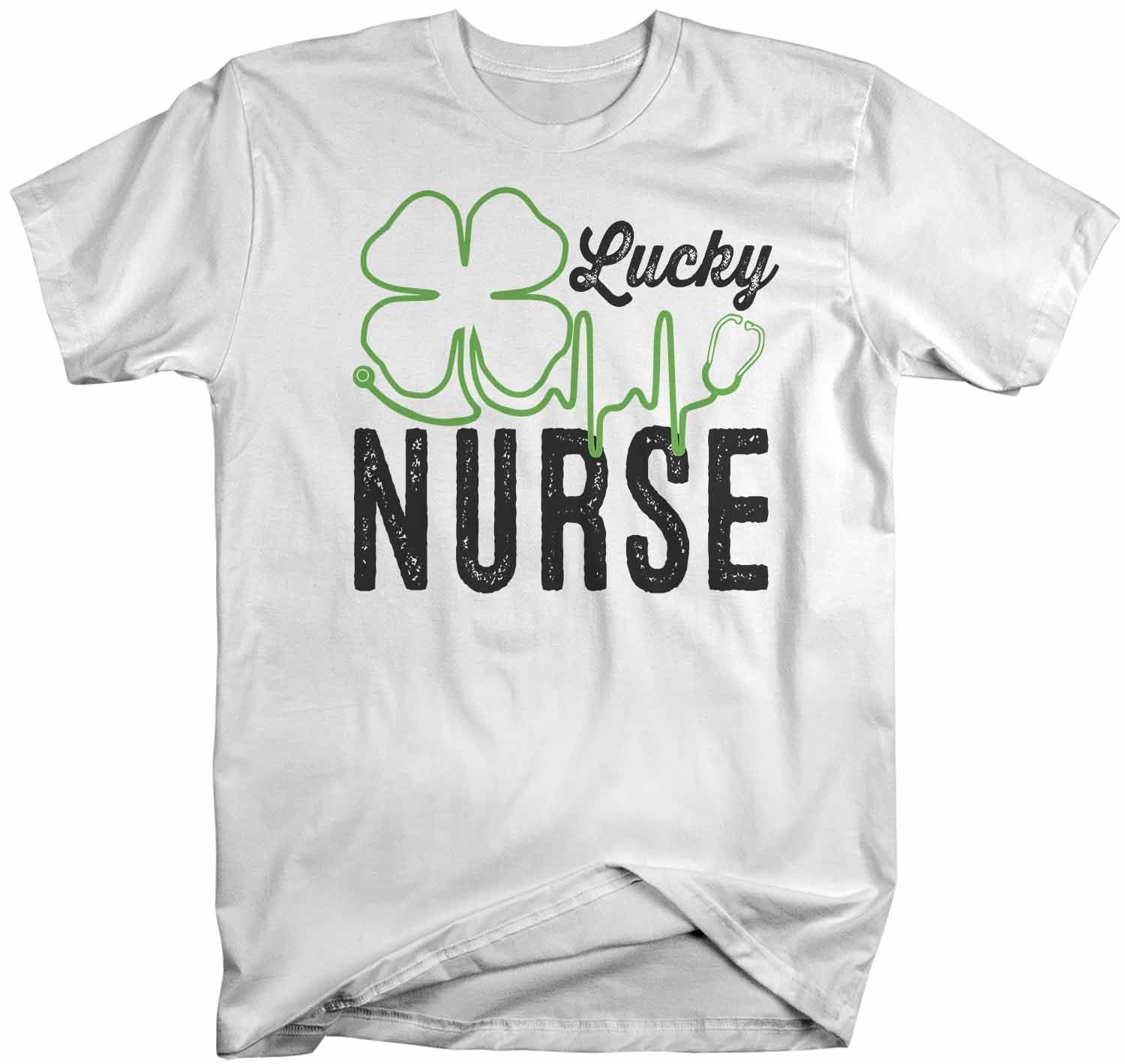 Men's St. Patrick's Day T Shirt Lucky Nurse Shamrock Shirt Nurse St. Patrick's Day Shirt