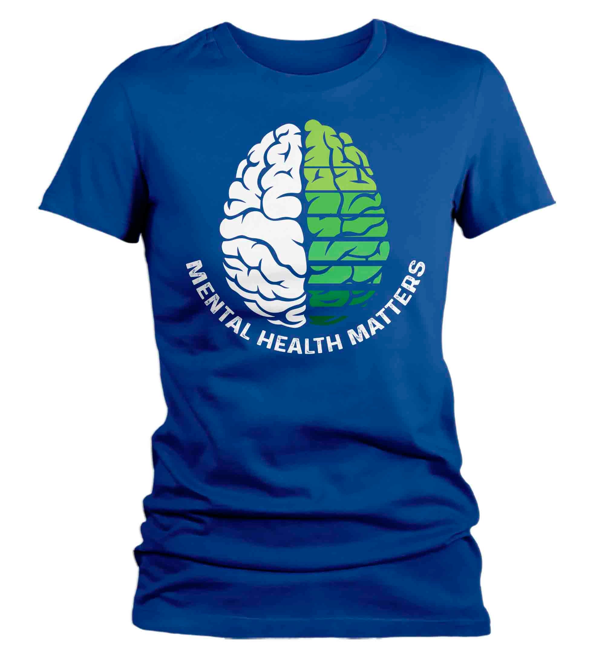 Women's Mental Health Matters T Shirt Green Shirt Brain Disorder Awareness ADHD Tee Support TShi