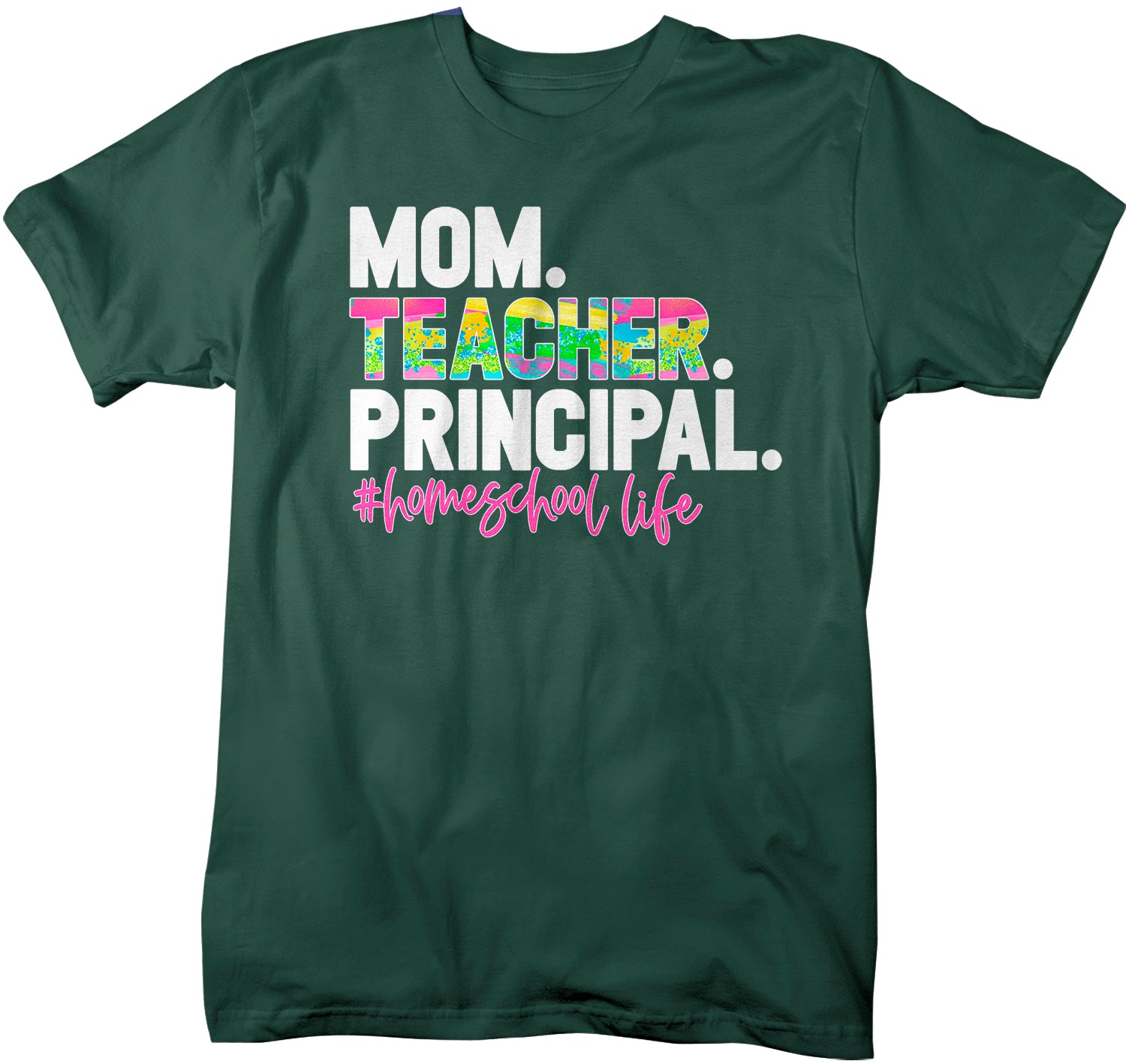Men's Funny Home School Mom T Shirt Mom Teacher Principal Ho