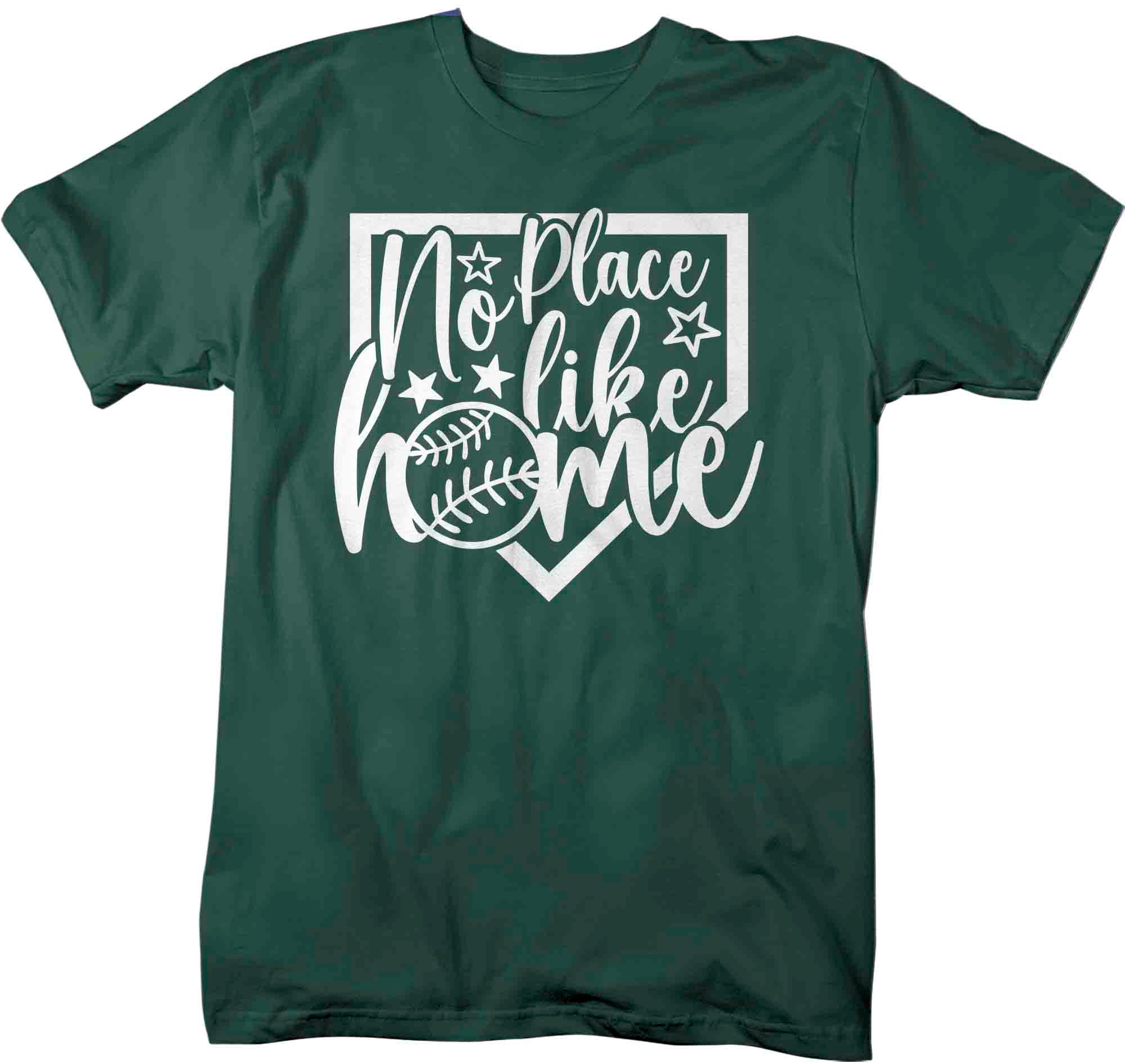 Men's Funny Baseball T Shirt No Place Like Home Shirt Baseball Shirt Mother's Day Ball Shirt