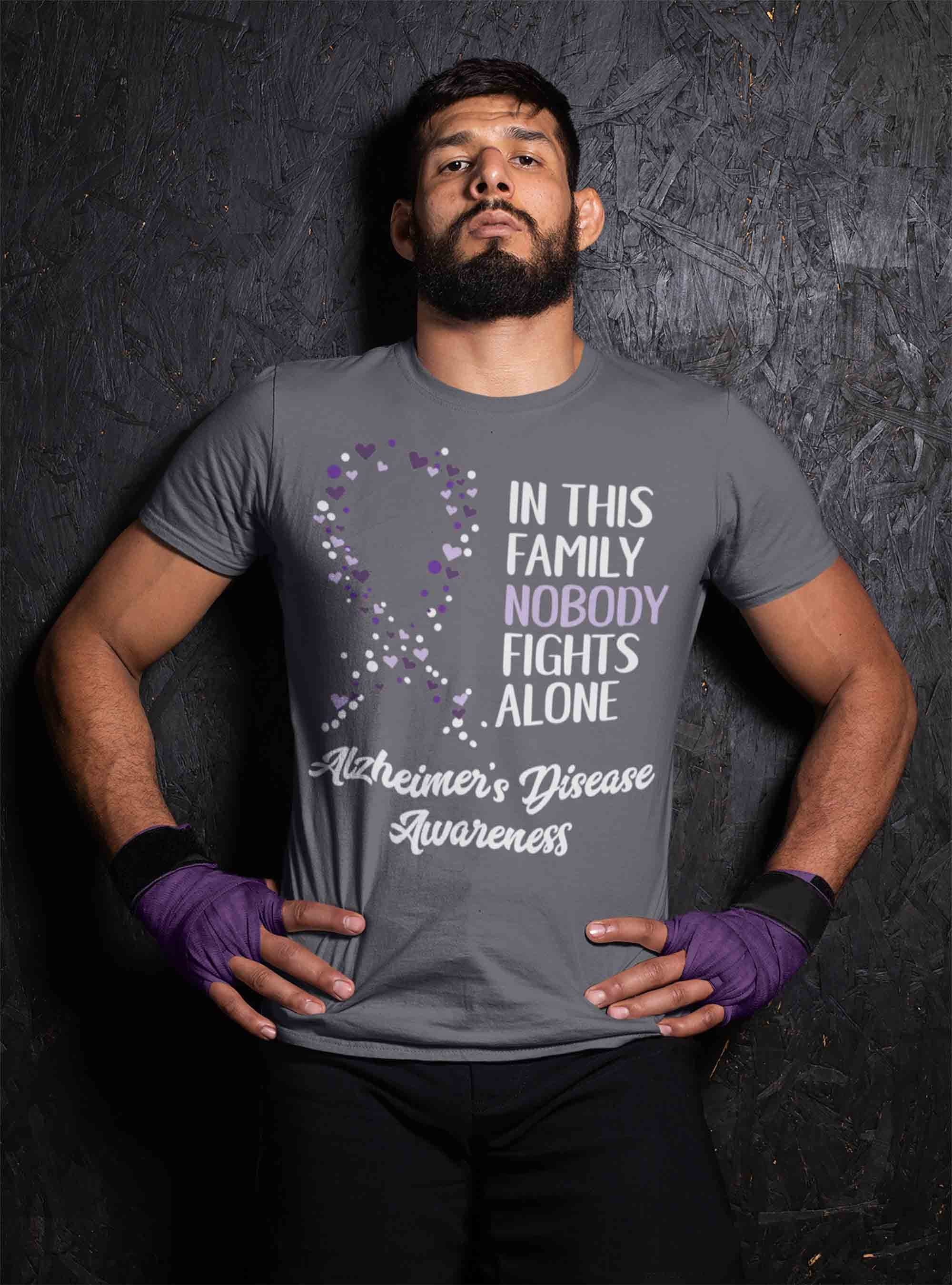effektiv supplere Kommuner Men's Alzheimer's T Shirt Alzheimer's Nobody Fights Alone Awareness Sh |  Shirts By Sarah