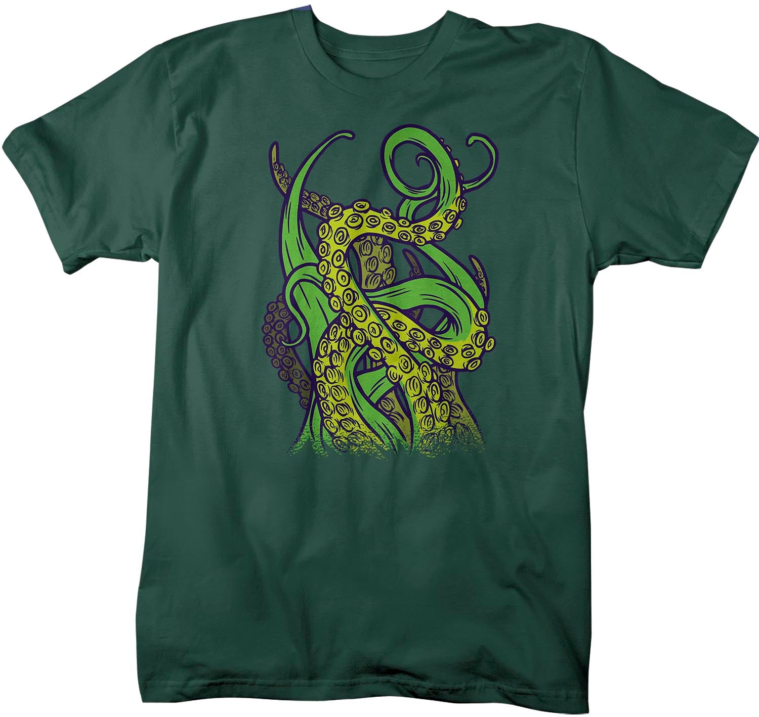 Men's Octopus T Shirt Tentacles Shirt Grunge Tee Aquatic Kraken Hipster Shirt Octopuses Gift Ide