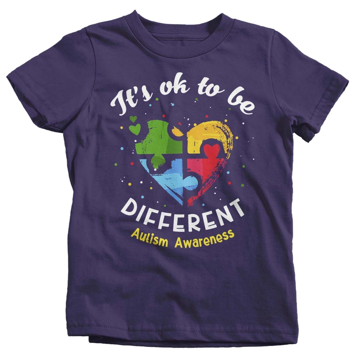 Kids Autism T Shirt Ok To Be Autism Shirt Heart Autism Cute | By Sarah