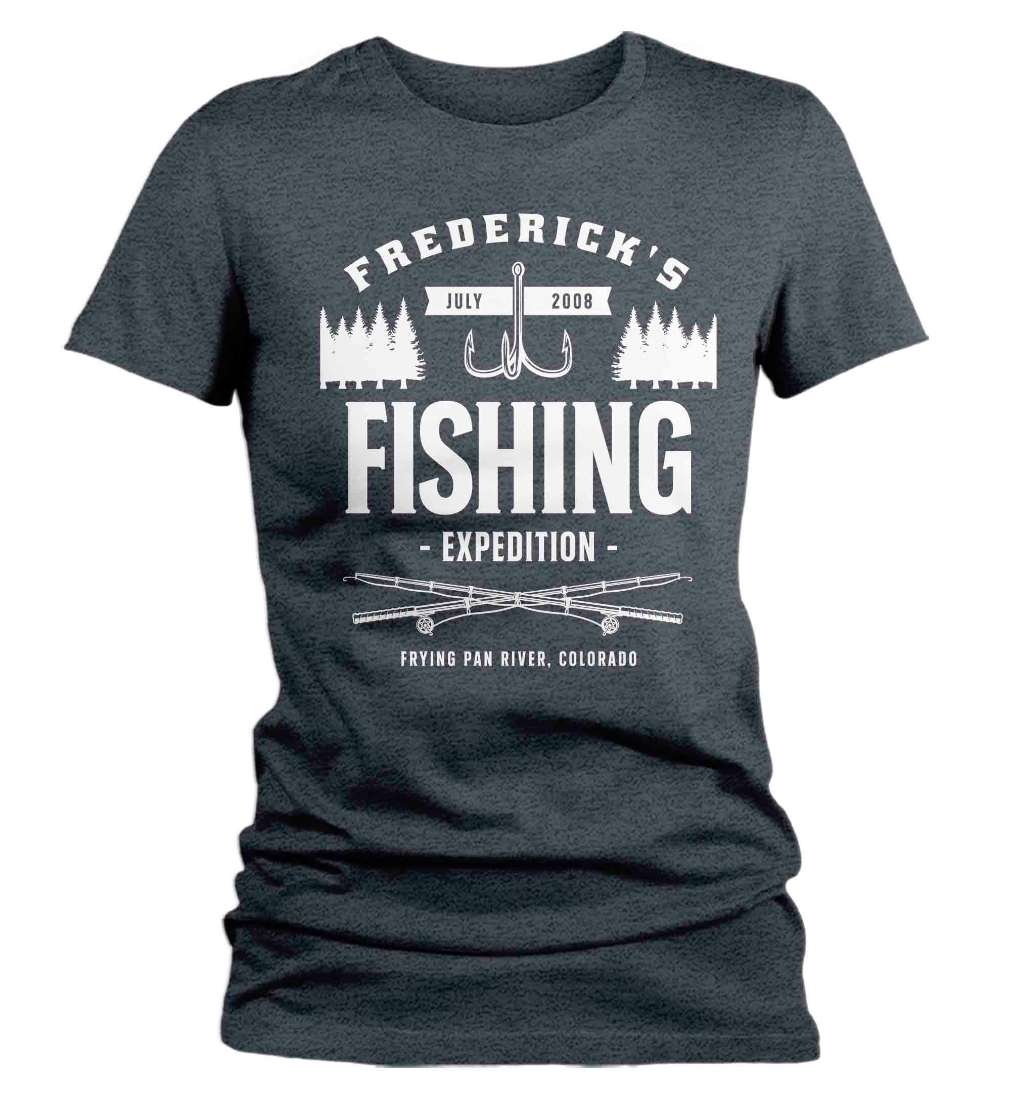 Women's Fishing T-Shirt Fisherman Trip Expedition Tee Shirt Custom Shirts Personalized Tee Fish 