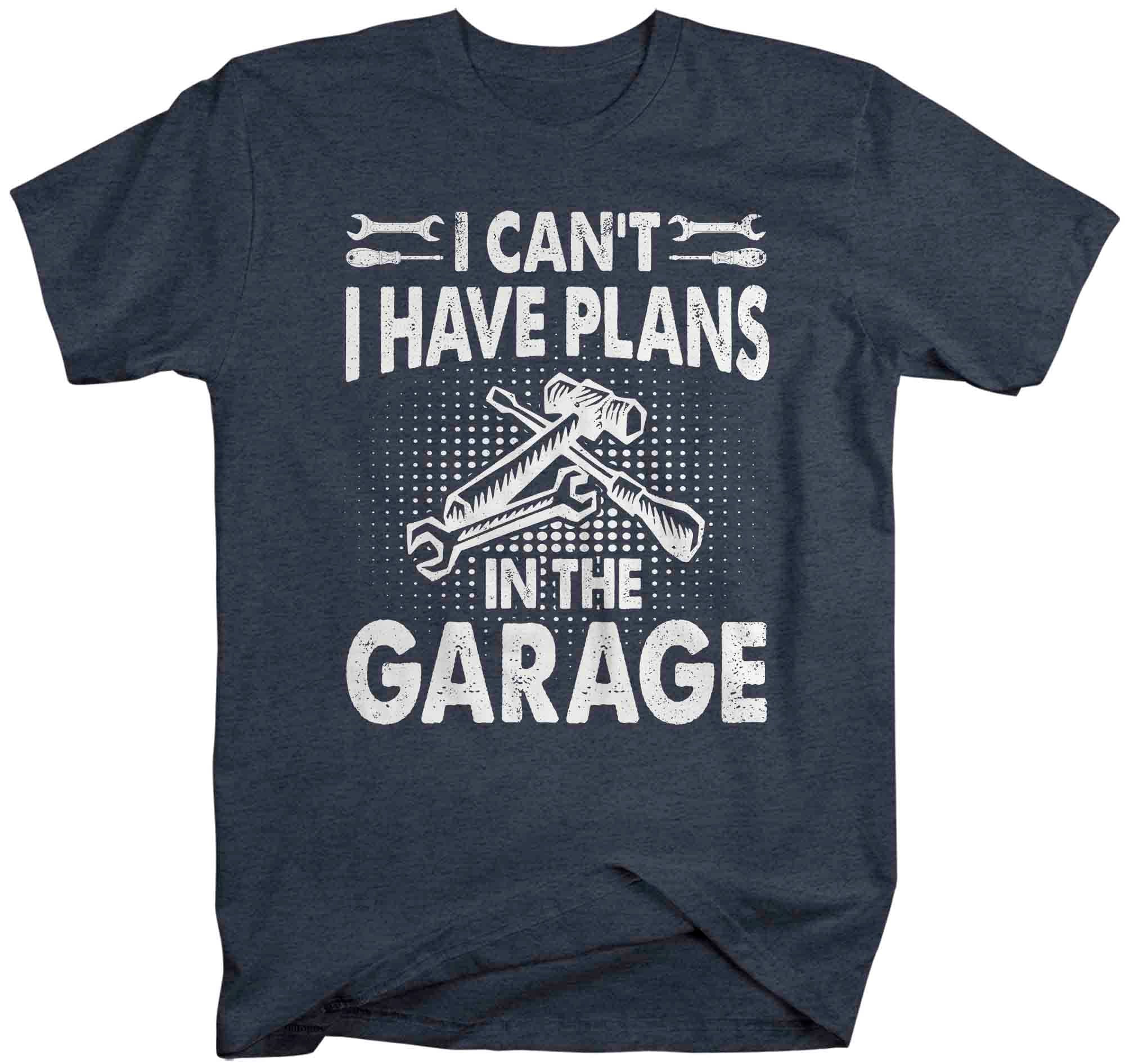 Men's Funny Mechanic Shirt Plans In Garage Car Guru Aficionado T Shirt Gift Father's Day Gif