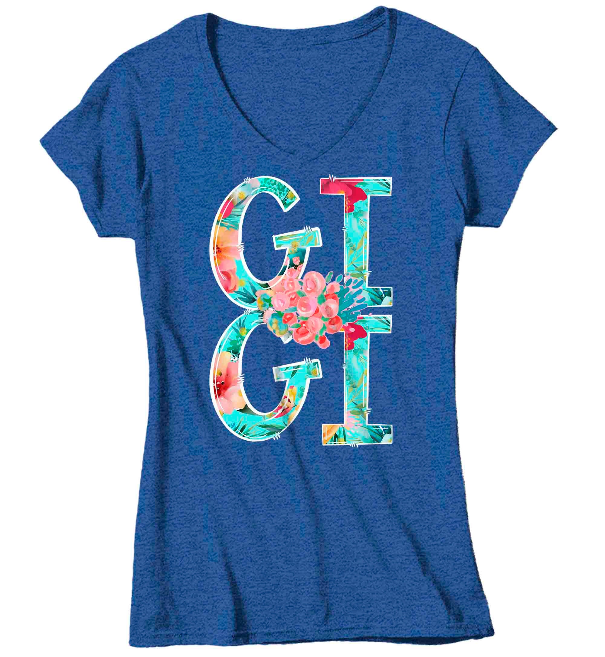 Women's V-Neck Pretty Gigi Shirt Mother's Day Gift Shirt