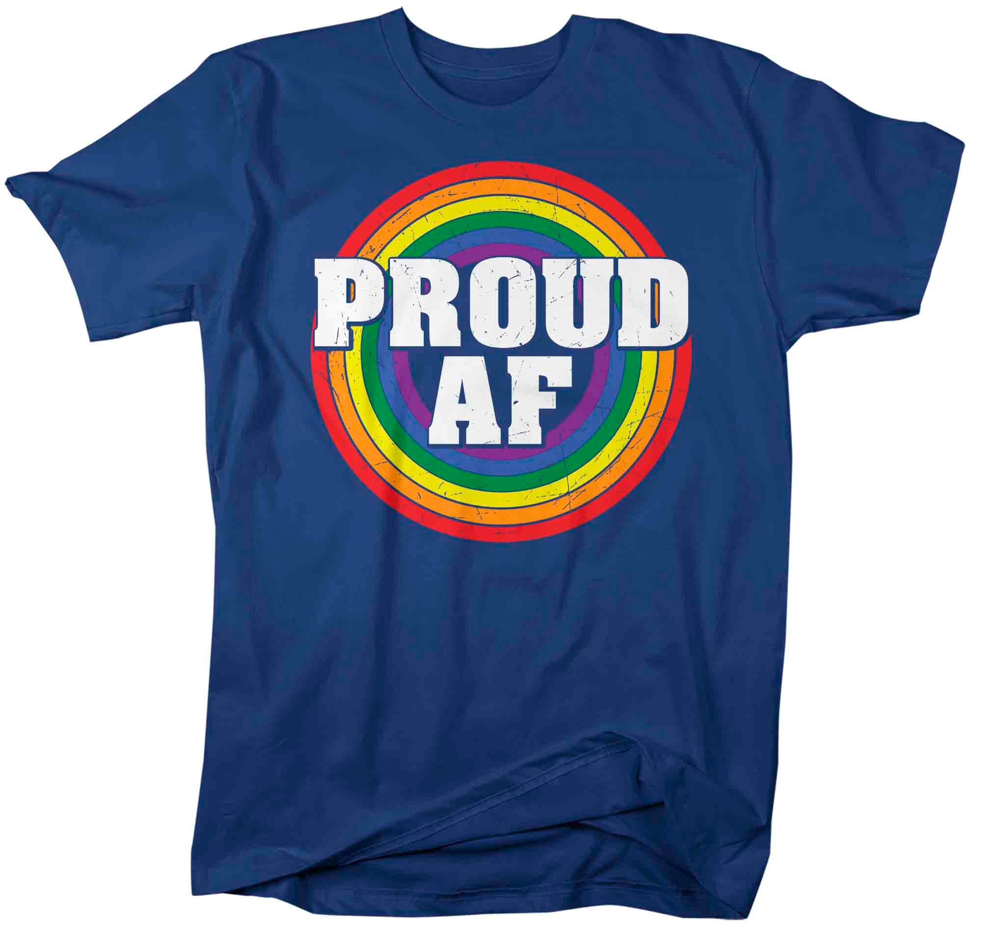 Men's Proud AF Shirt Pride LGBT T Shirt Tee Rainbow Gift LGBTQ TShirt Gay Pride Trans Bi Pan Sex