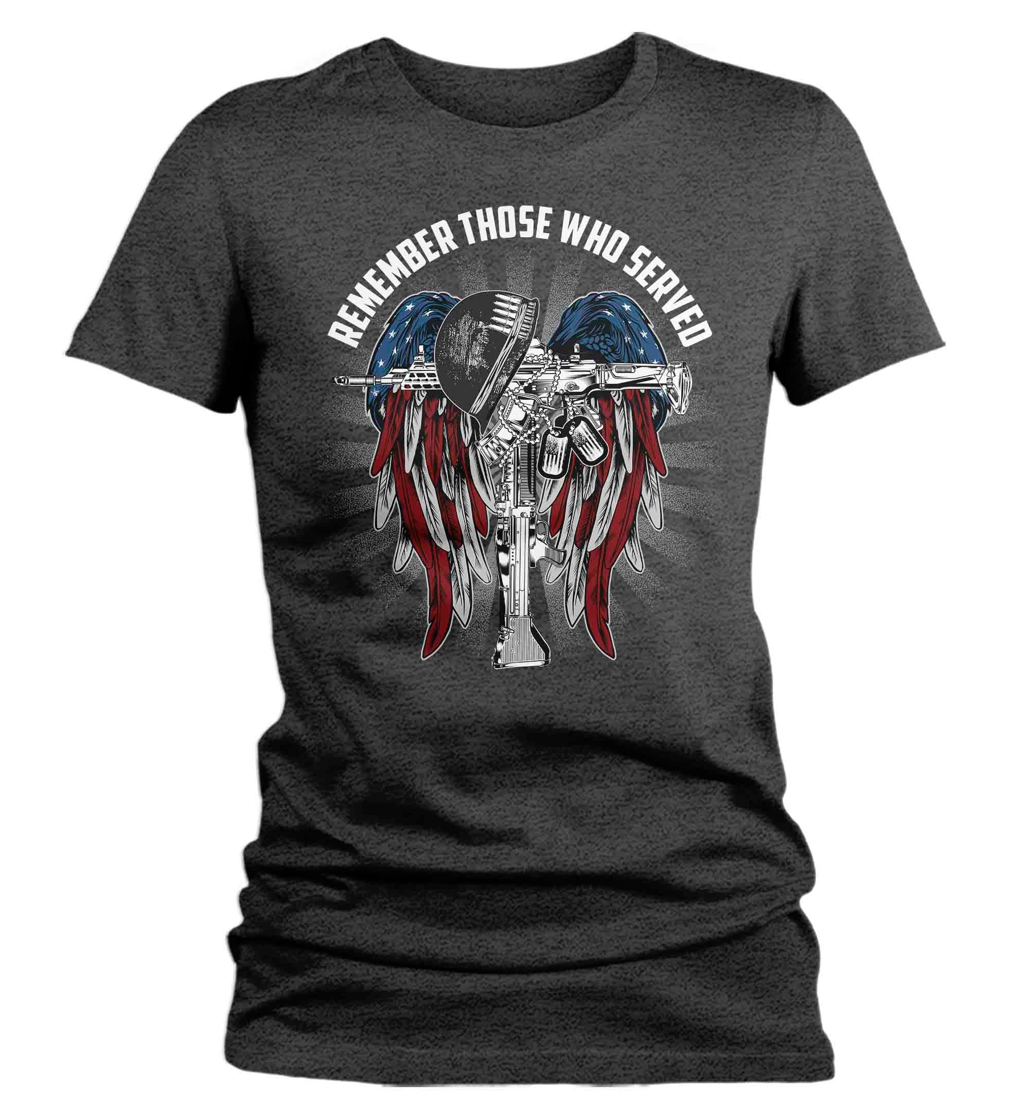 Women's Memorial Day T-Shirt Patriotic Remember The Fallen Shirt United States Veteran TShirt So