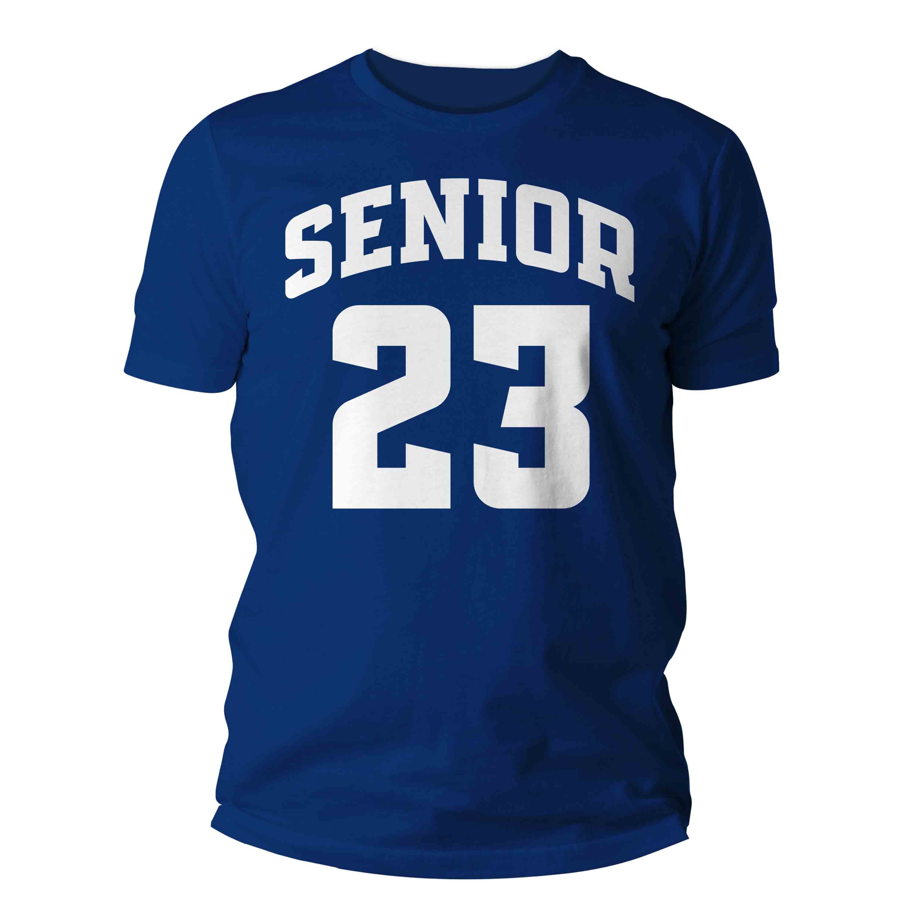 Men's Senior Shirt 23 Graduation Graduate Grad Tee Class of 2023 High School College Collegiate 