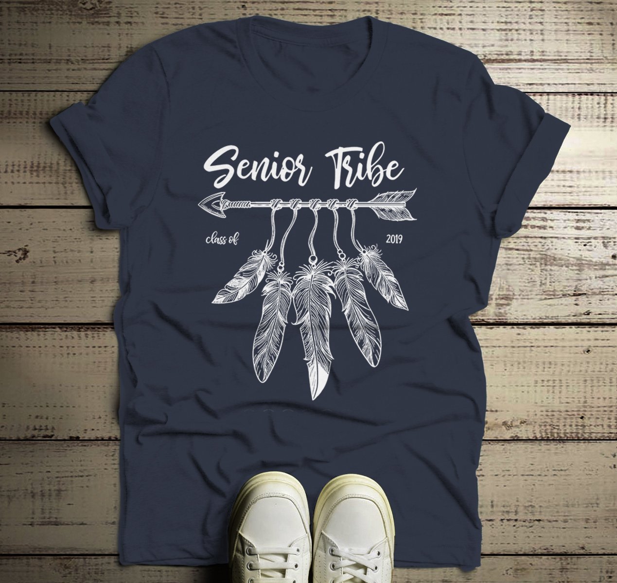 Men's 2019 Senior T Shirt Senior Tribe Shirt Class 2019 Grap