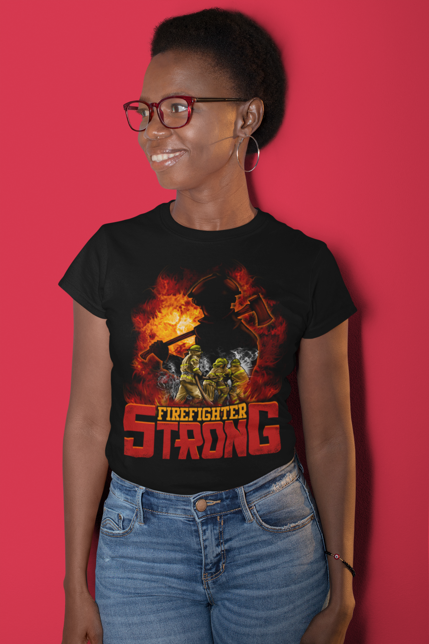 Women's Firefighter Shirt Firefighter Strong T Shirt Fireman