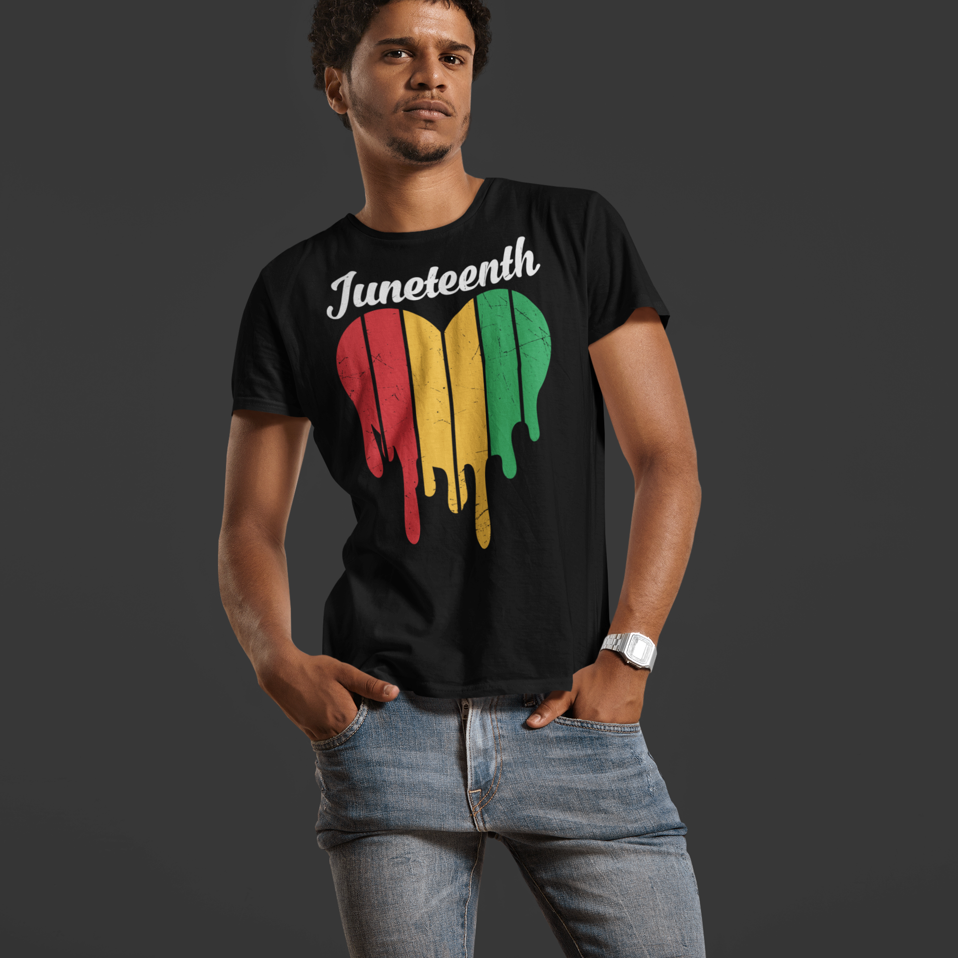 Men's Juneteenth Shirt Heart T Shirt Black History Tee African Chains American Slavery 1865 Eman