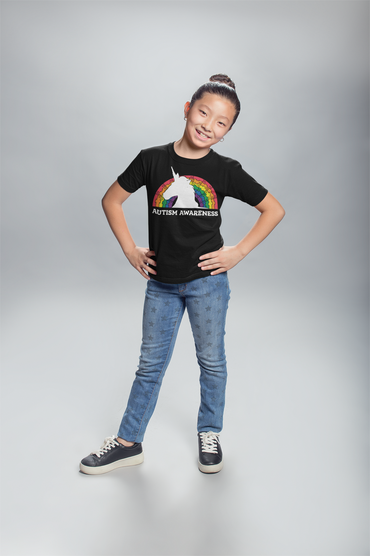 Kids Autism Unicorn T Shirt Puzzle Rainbow Shirt Colorful Tee Autism Awareness Month April Autistic 