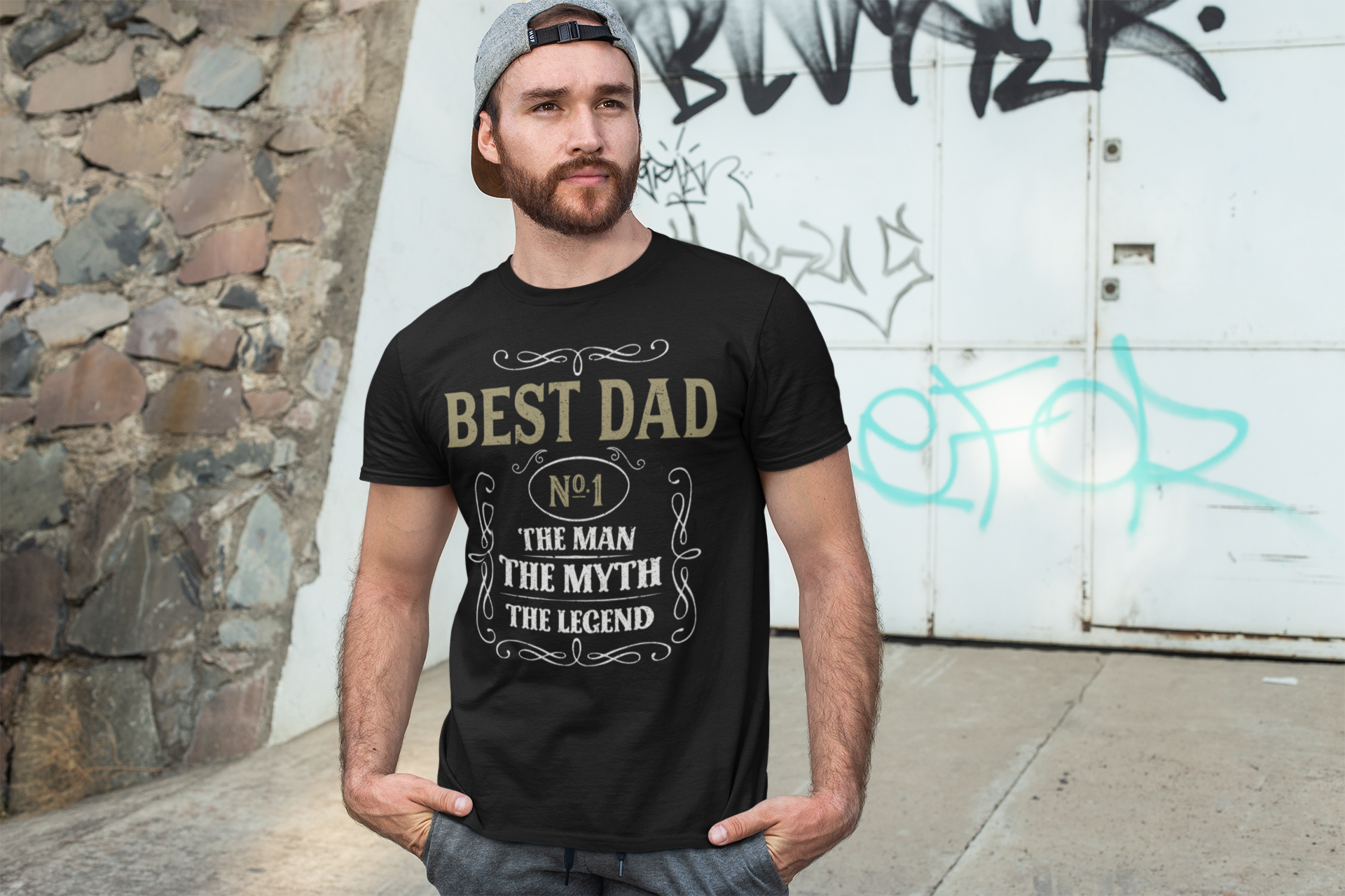 Men's Best Dad Shirt Vintage Tee Classic Whiskey Man Myth Shirt Father's Day Gift Idea Shirt