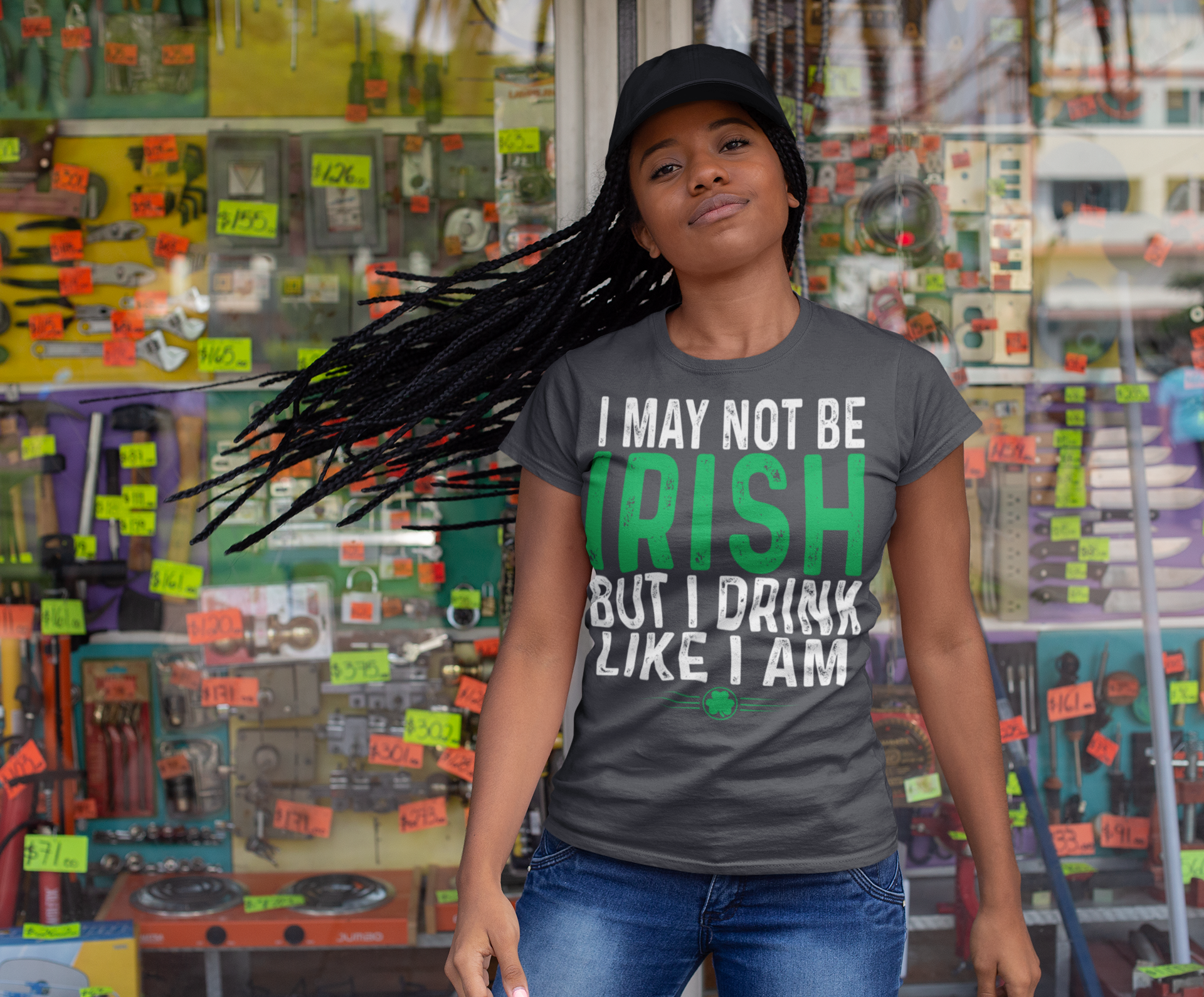 Women's Funny Not Irish Shirt St Patrick's Day T Shirt Drinking Shirt Drink Like Irish Tee D