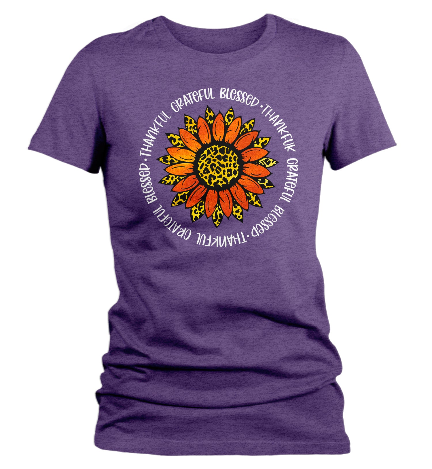 Women's Grateful T Shirt Thanksgiving Shirt Fall Sunflower Shirt Thankful Grateful Blessed Boho 