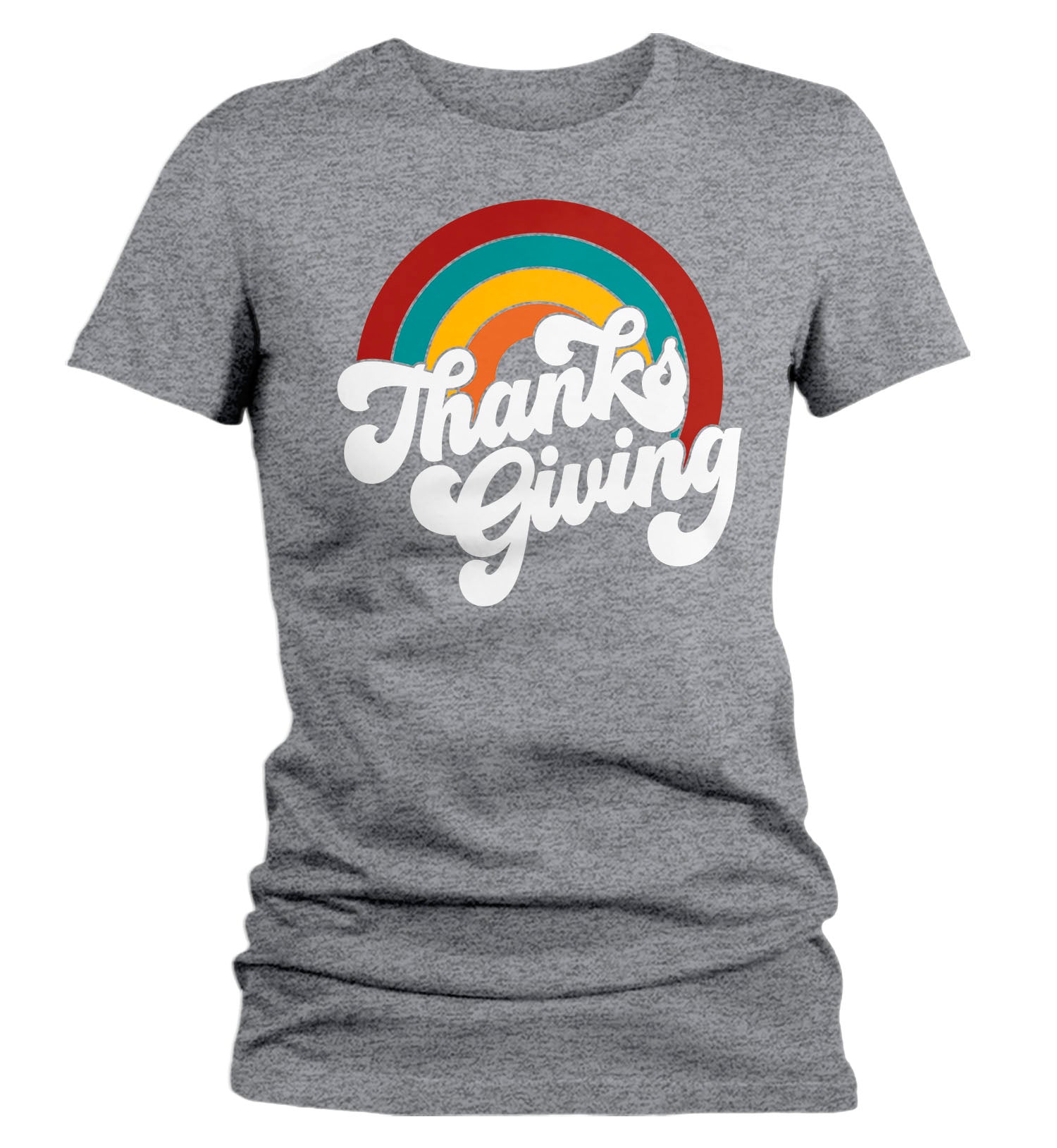 Women's Retro Thanksgiving T Shirt Rainbow Shirt Vintage Turkey Day Te |  Shirts By Sarah