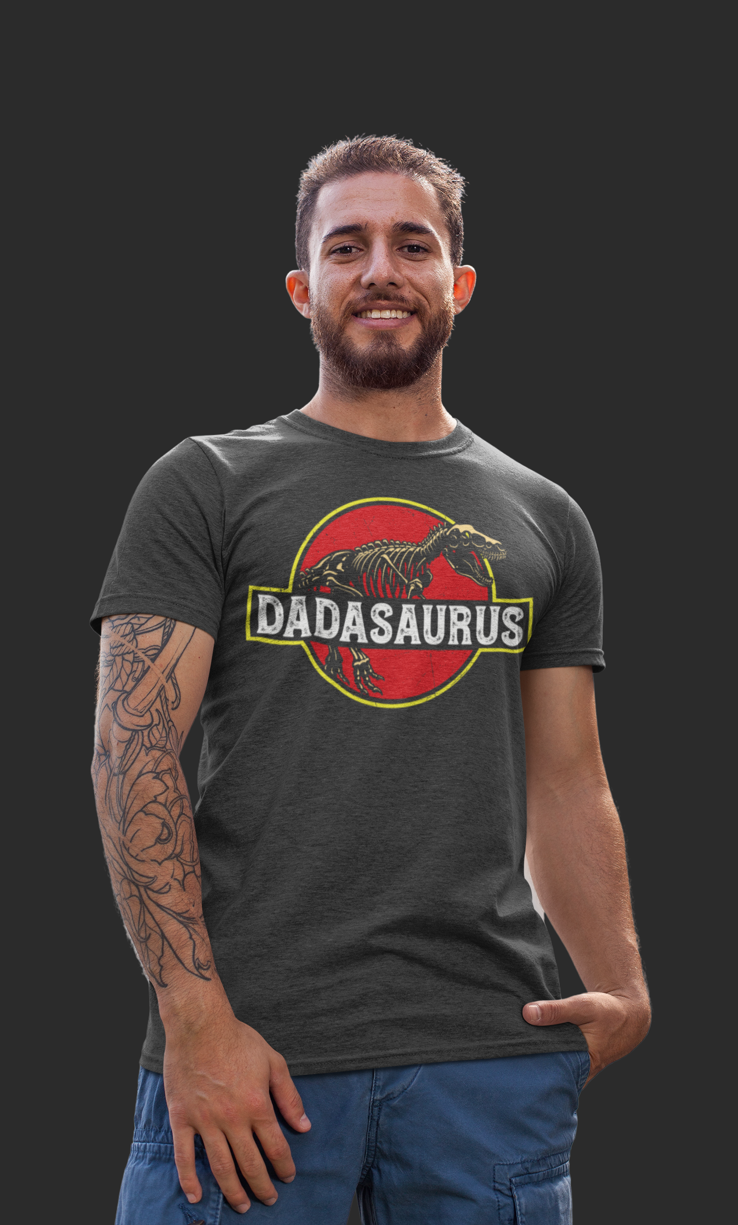 klipning heks Skov Men's Dadasaurus Shirt Daddy T Shirt T-Rex Dinosaur Family Theme TShir |  Shirts By Sarah