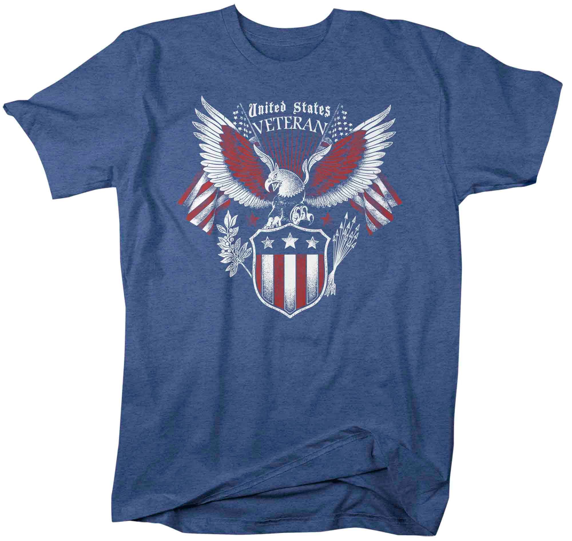 Men's Veteran T-Shirt United States Veteran Shirt Patriotic Veterans Eagle Army Navy Military Na