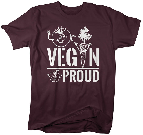 Shirts By Sarah Men's Vegan Proud T-Shirt Hipster Vegetable Shirts-Shirts By Sarah