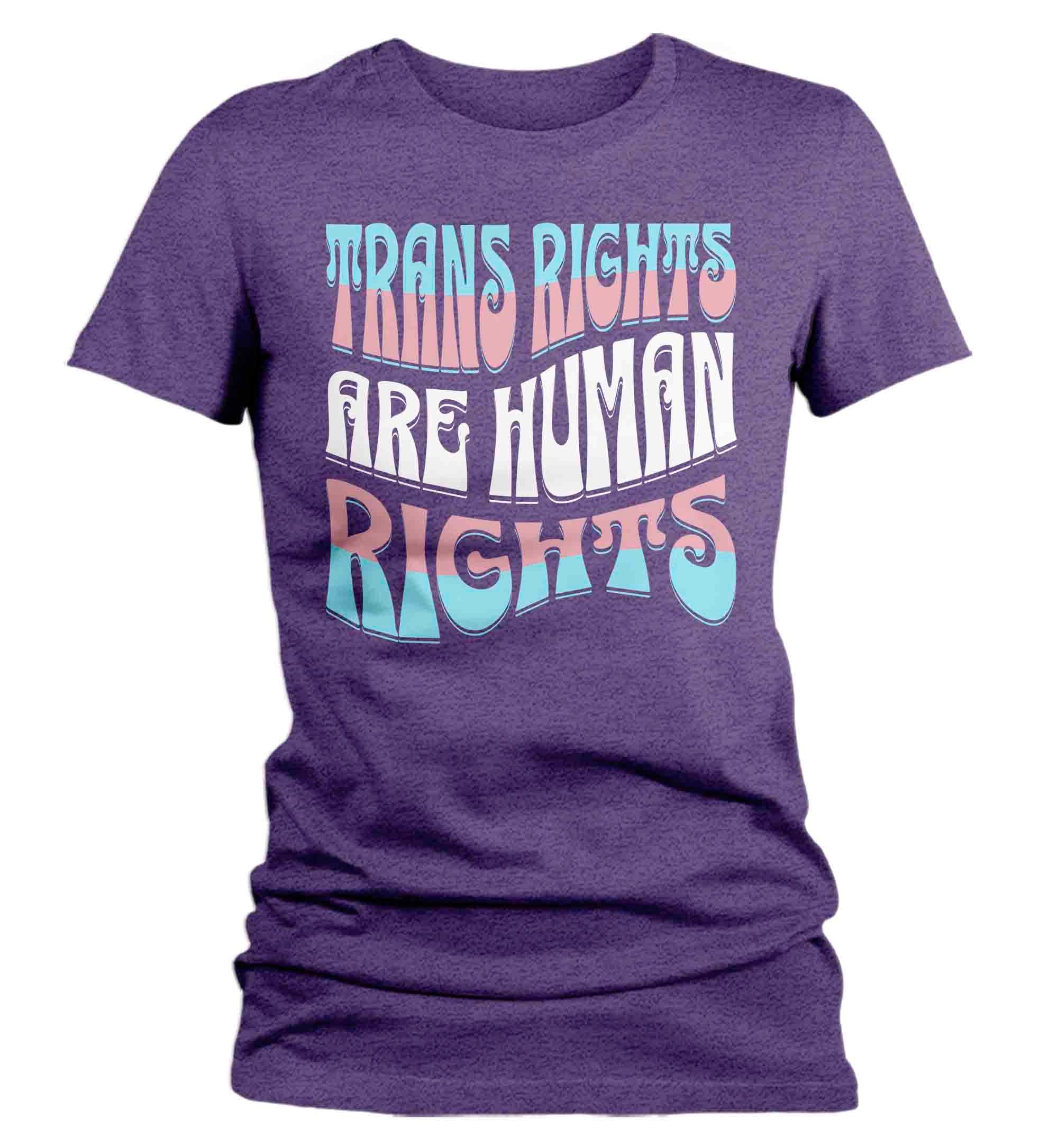 Women's Trans Rights Shirt Pro LGBTQ T Shirt Transsexual Support Tee Flag Human Equality TShirt 