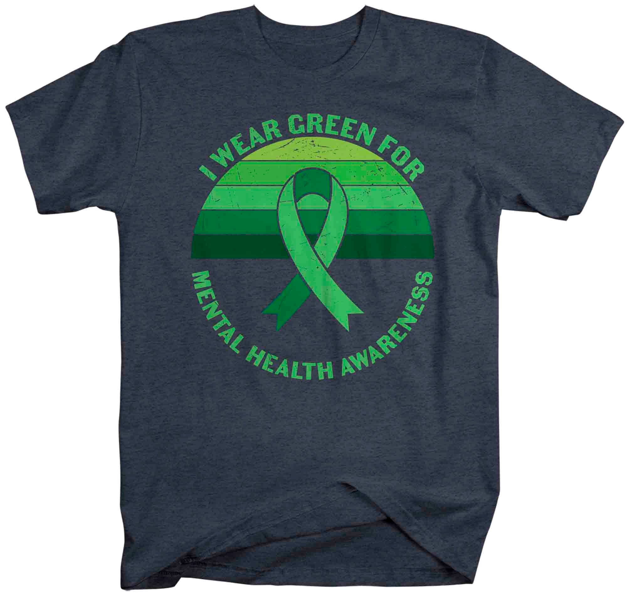 Men's Mental Health Awareness T Shirt Green Shirt I Wear Green Tee Don't Understand TShirt B