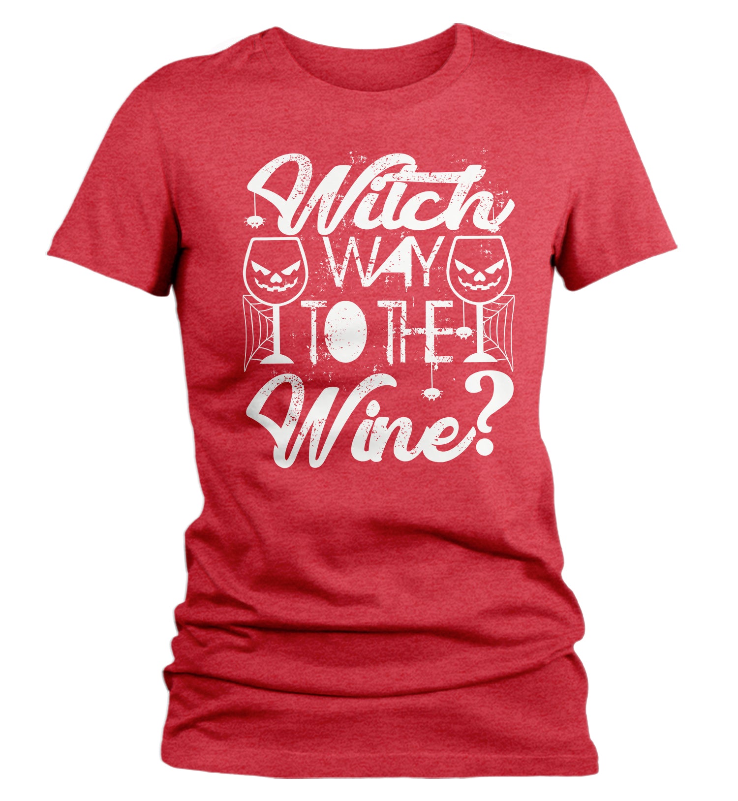 Women's Funny Halloween T Shirt Witch Shirt Witch Way To Wine Shirt Funny Wine Tee Halloween Wit