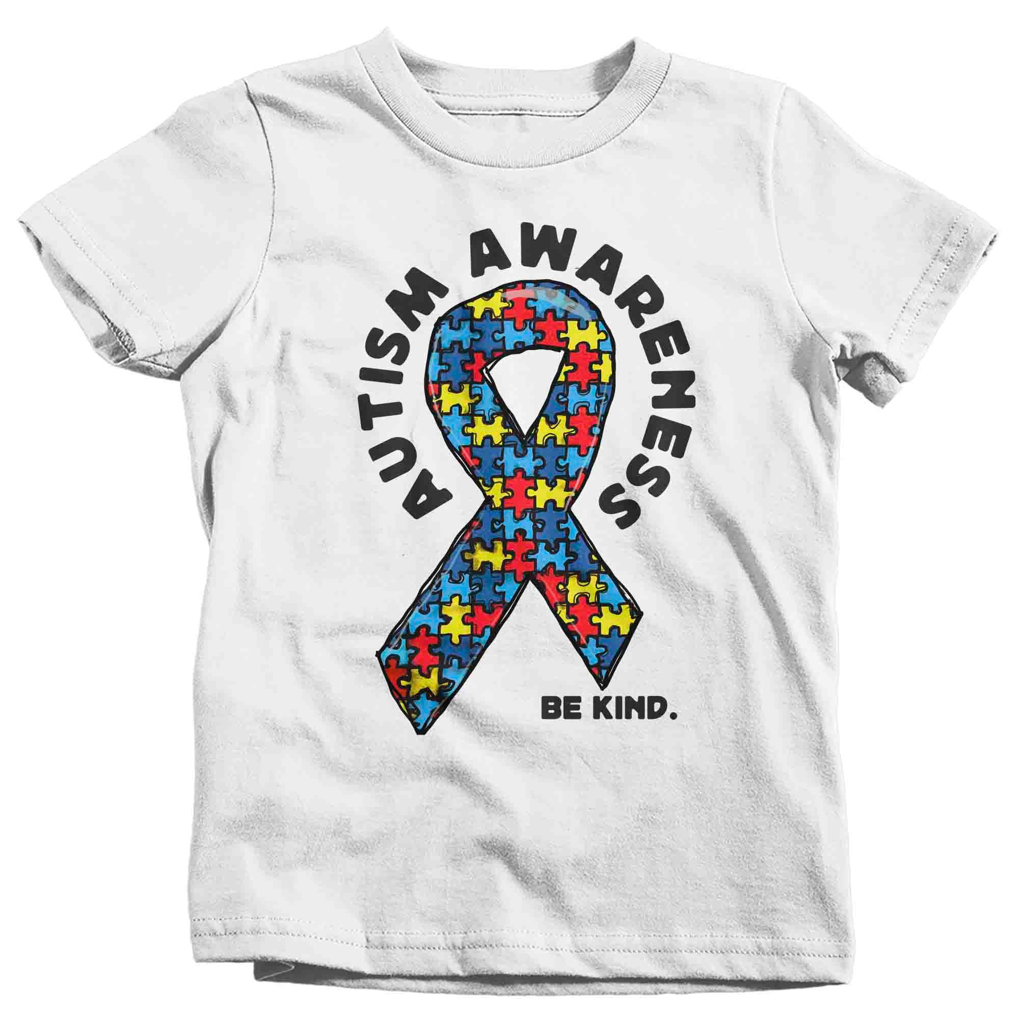 Kids Autism Shirt Puzzle Ribbon Awareness T Shirt Neurodiversity Divergent Asperger's Syndrome S