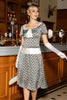 Carica l&#39;immagine nel visualizzatore di Gallery, Elegante Vintage Casual Stampa Floreale Work Party A-Line Swing Dress