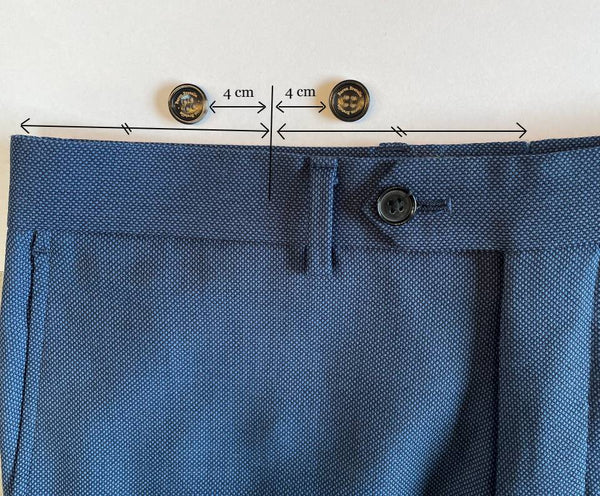How to attach suspender buttons to pants