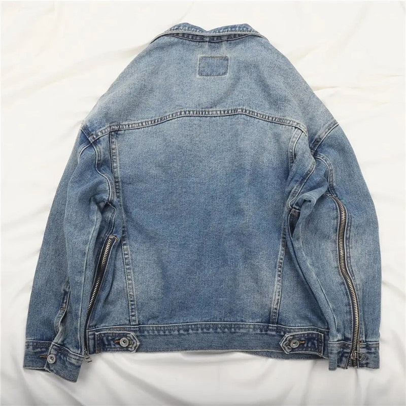 Mid Blue Wash Zip Up Jacket – Mi'que'lla's Closet